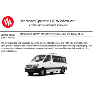 Sprinter 170 High Roof Window 21 pc kit - 0.5 black AW